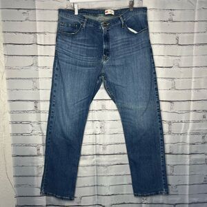 Wrangler Slim Straight Jeans 40x30 Men’s Streetwear Casual Travel Work Denim Y2K